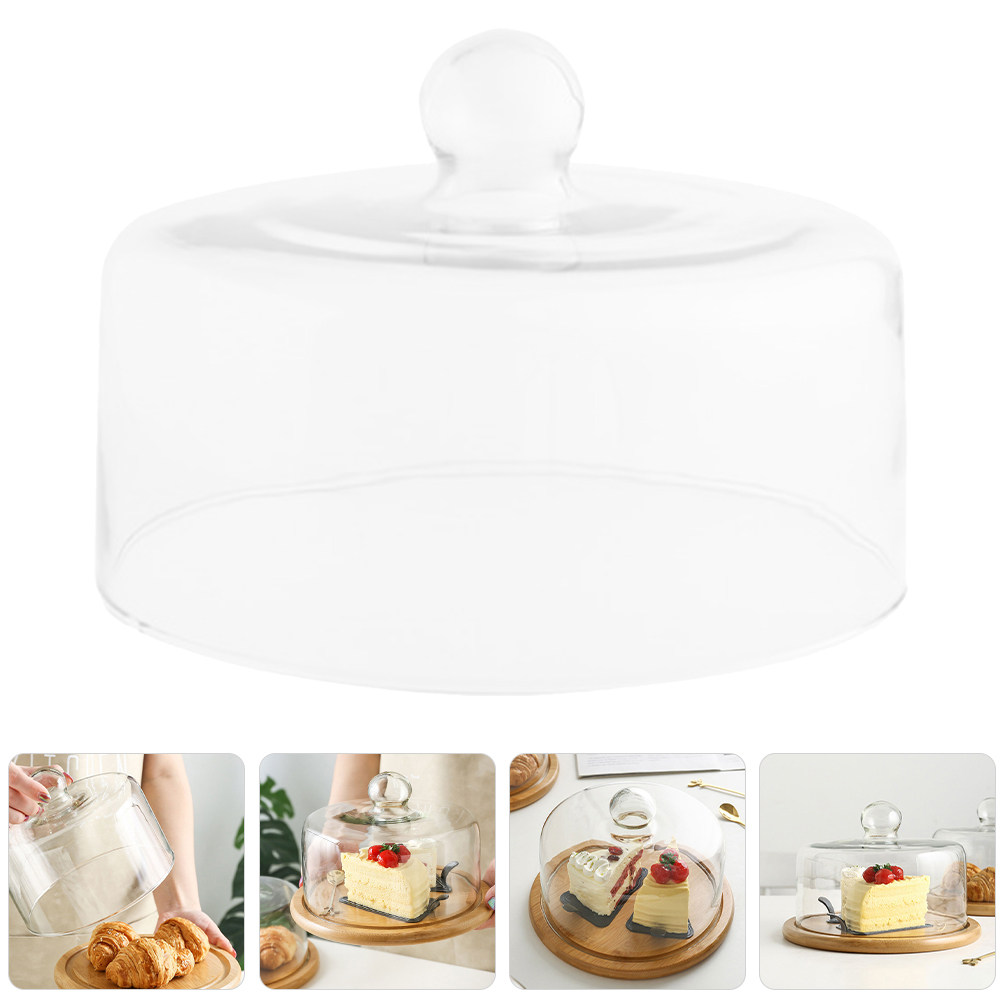 Plastic Dome Clear - Penutup Kue Kaca 18Cm, Transparan, untuk