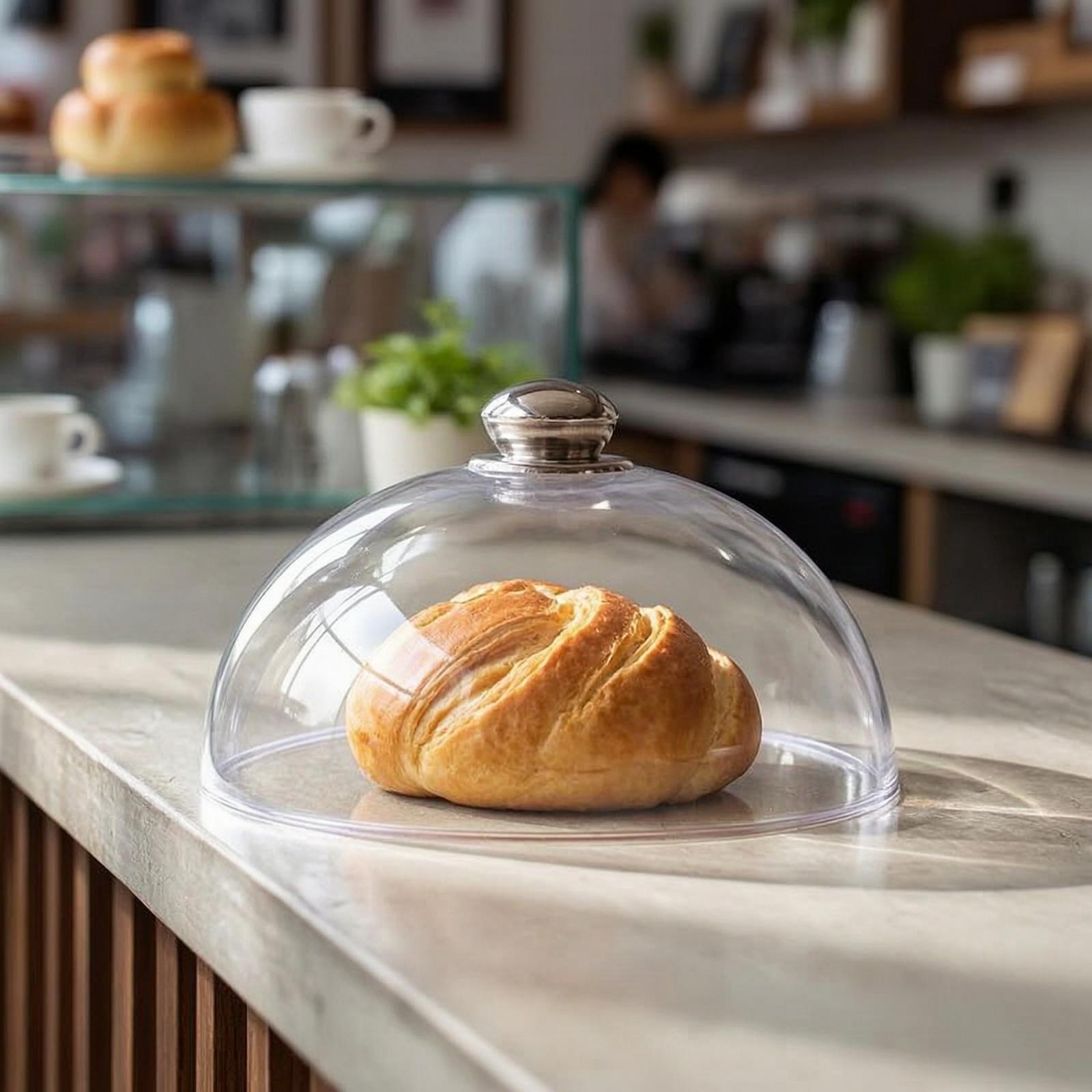 Plastic Dome Clear - Penutup Kubah Kue Transparan dengan Kenop