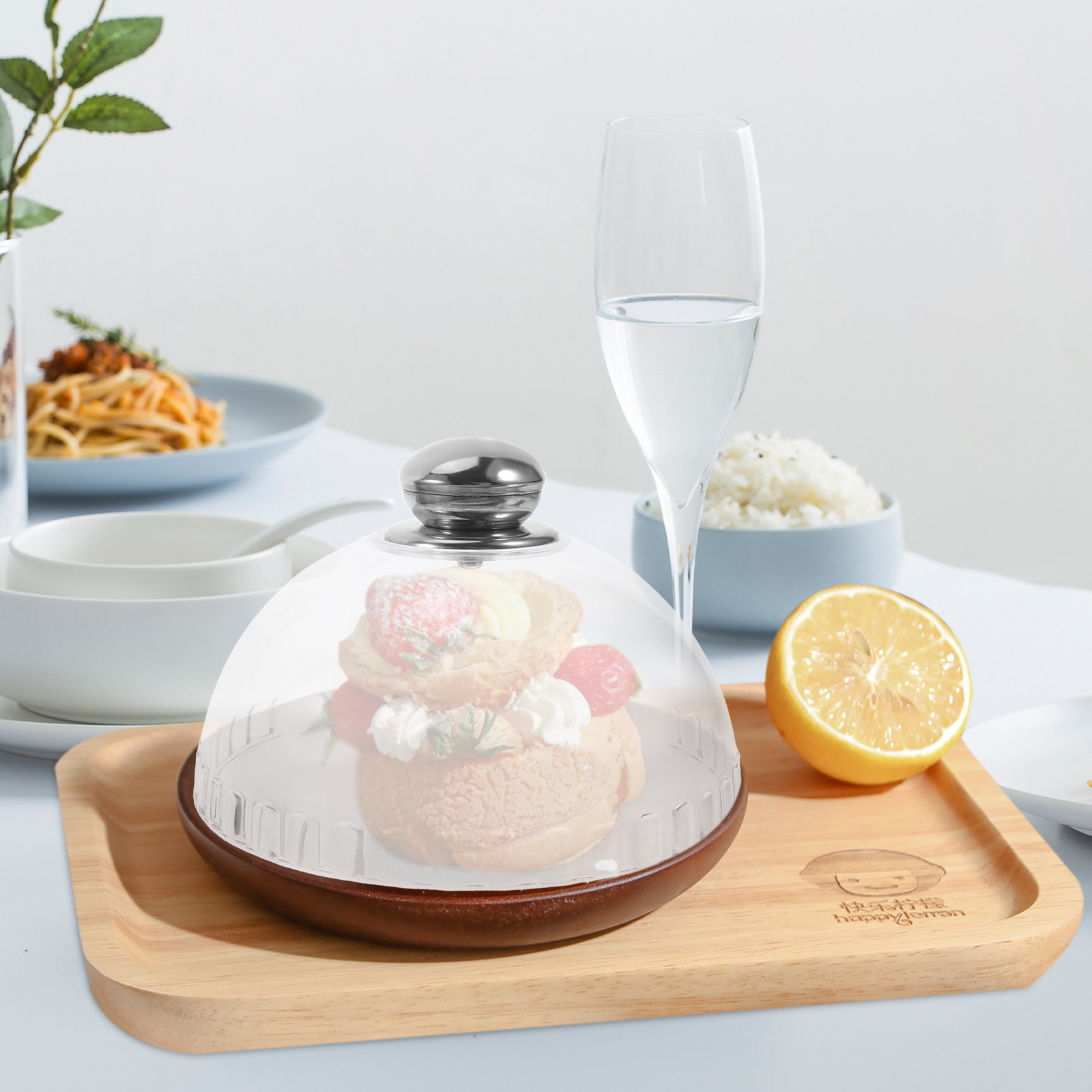 Penutup Kue Akrilik Transparan - Plastic Dome Clear ulasan dan harga